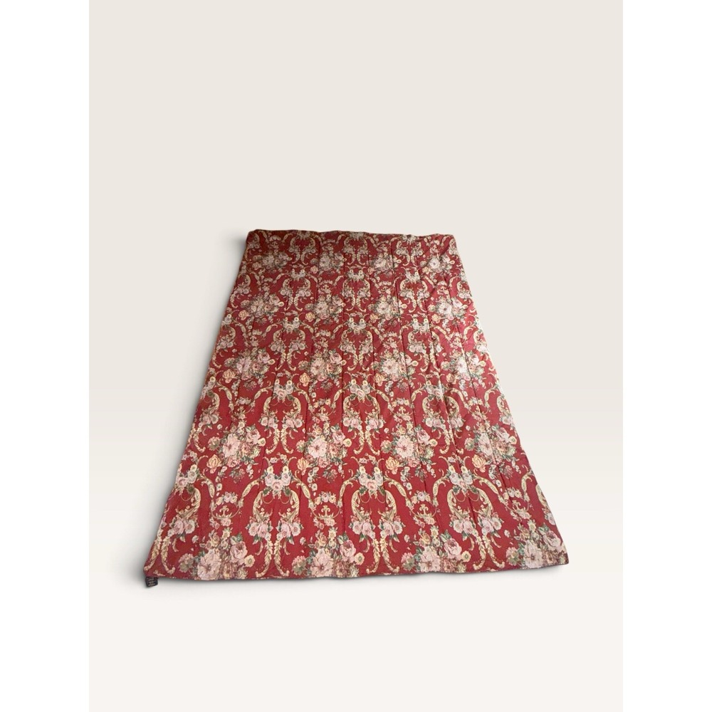 Ralph Lauren Marseilles Danielle Red Floral Comforter Twin Bouquet Vintage